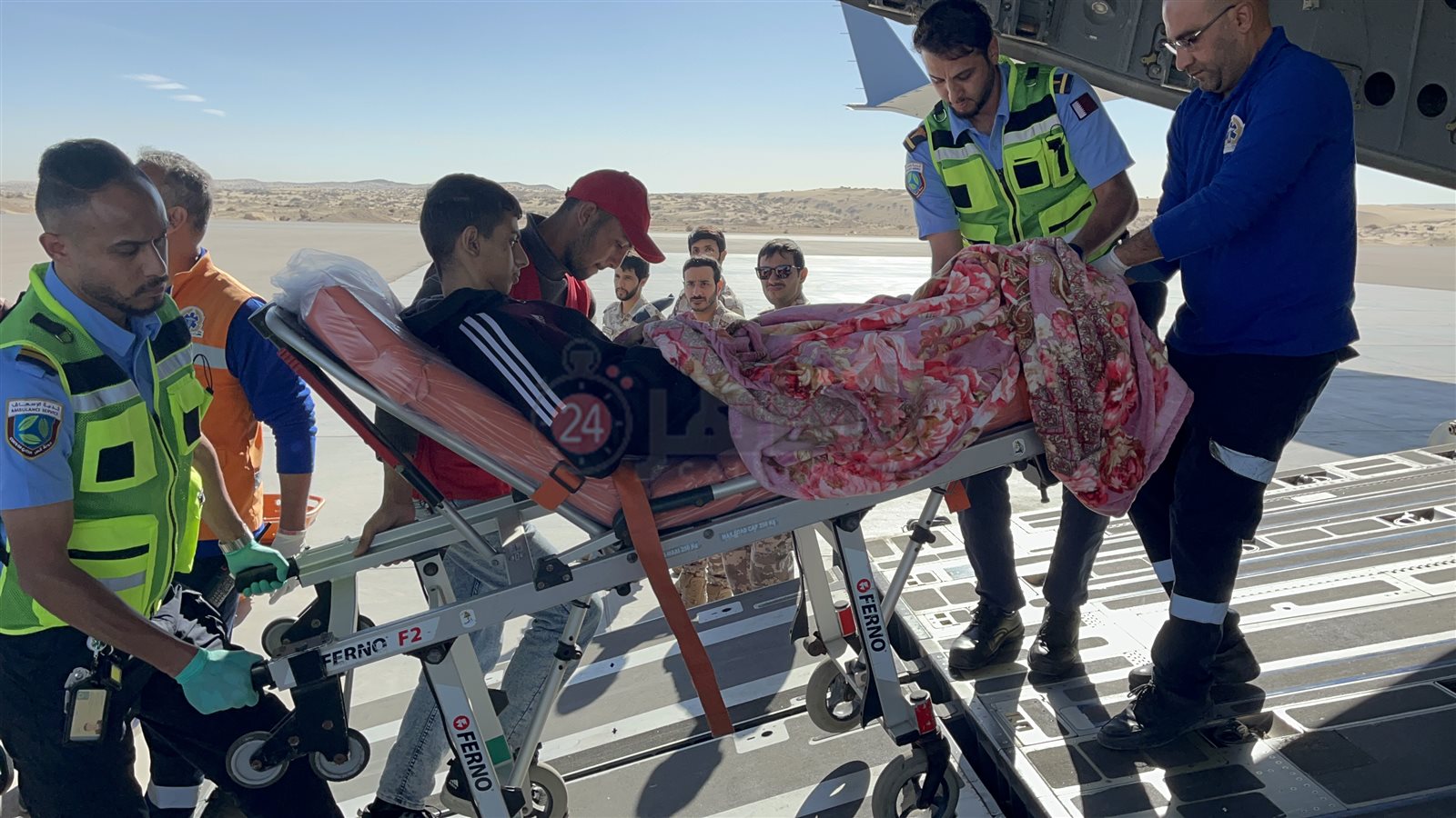 نقل مصابي غزة لقطر