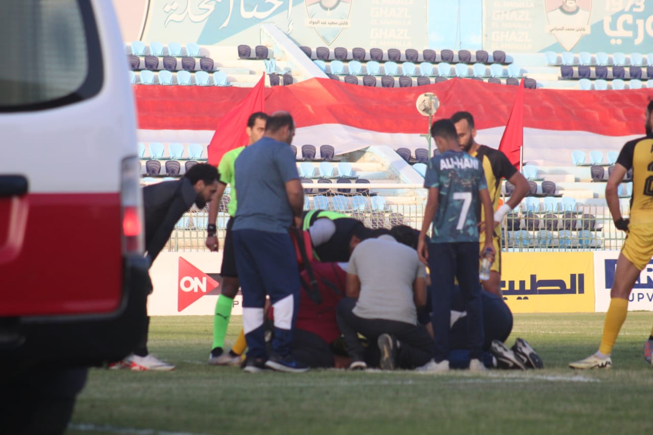 لحظة إصابة لؤي وائل (2)