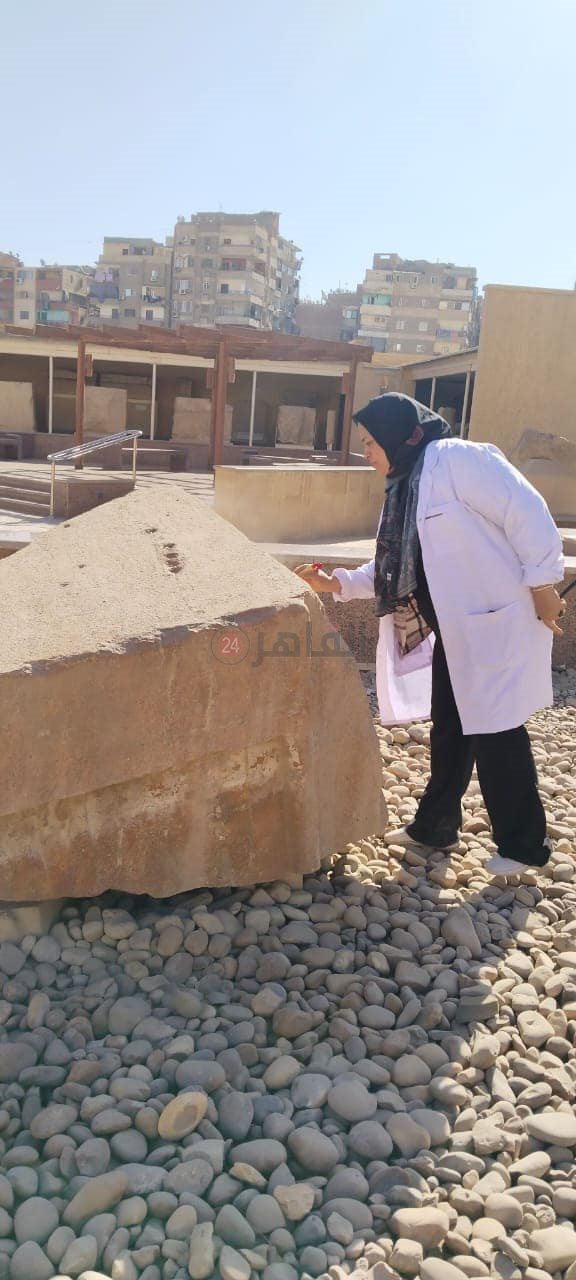 الآثار تبدأ في صيانة القطع الأثرية بمتحف المسلة&nbsp;بالمطرية (3)