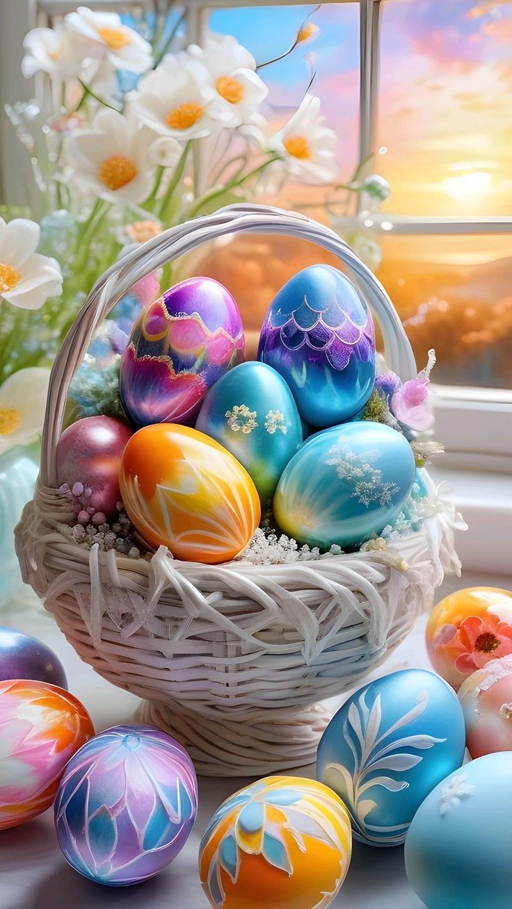 صور بيض شم النسيم الملون