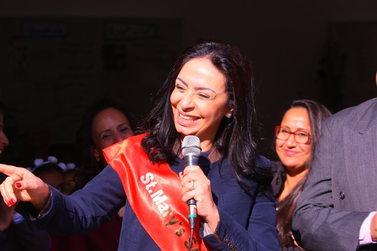 وزيرة التضامن تزور مدرسة راهبات الراعي الصالح