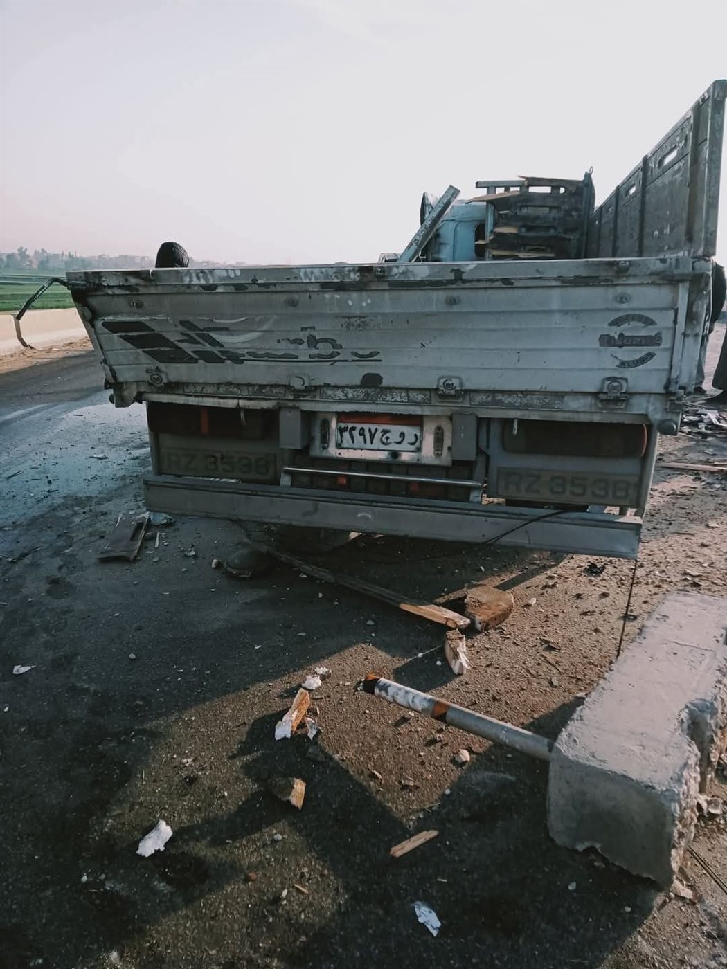 حادث تصادم على الطريق الإقليمي بالمنوفية&nbsp;