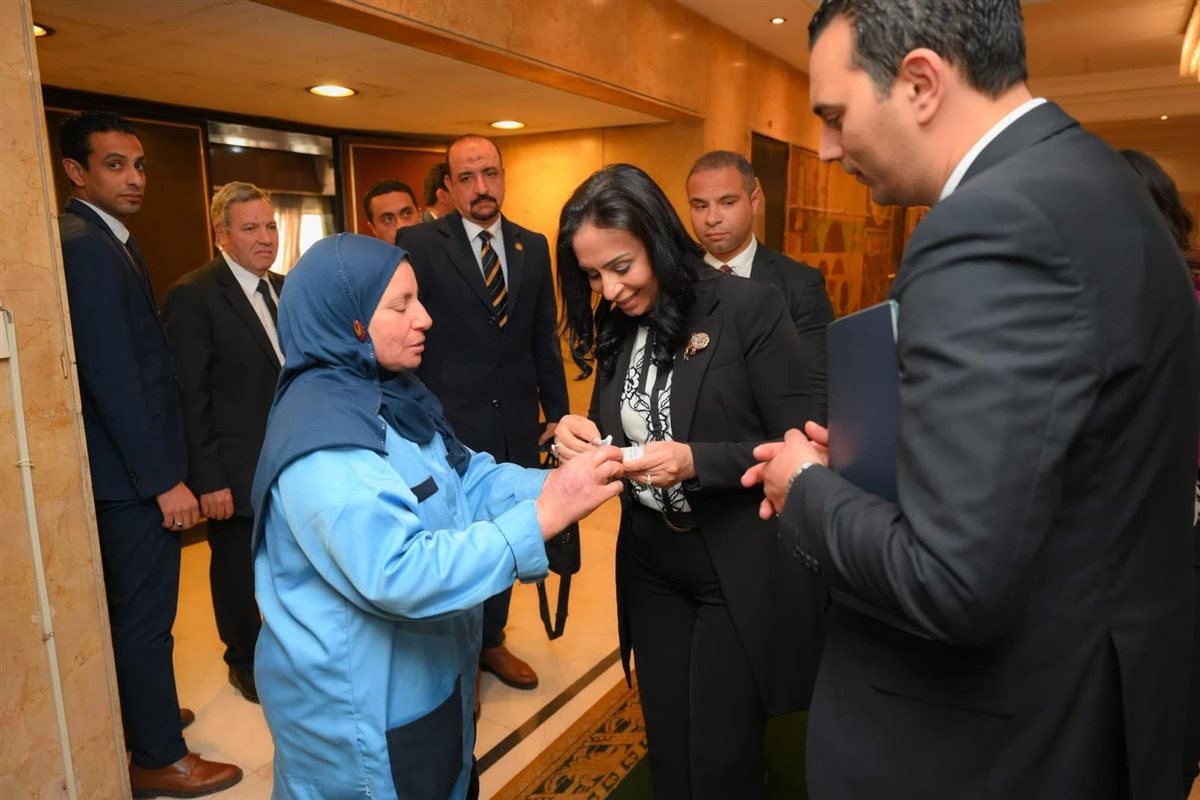 &nbsp;الدكتورة مايا مرسي وعاملة بمجلس النواب