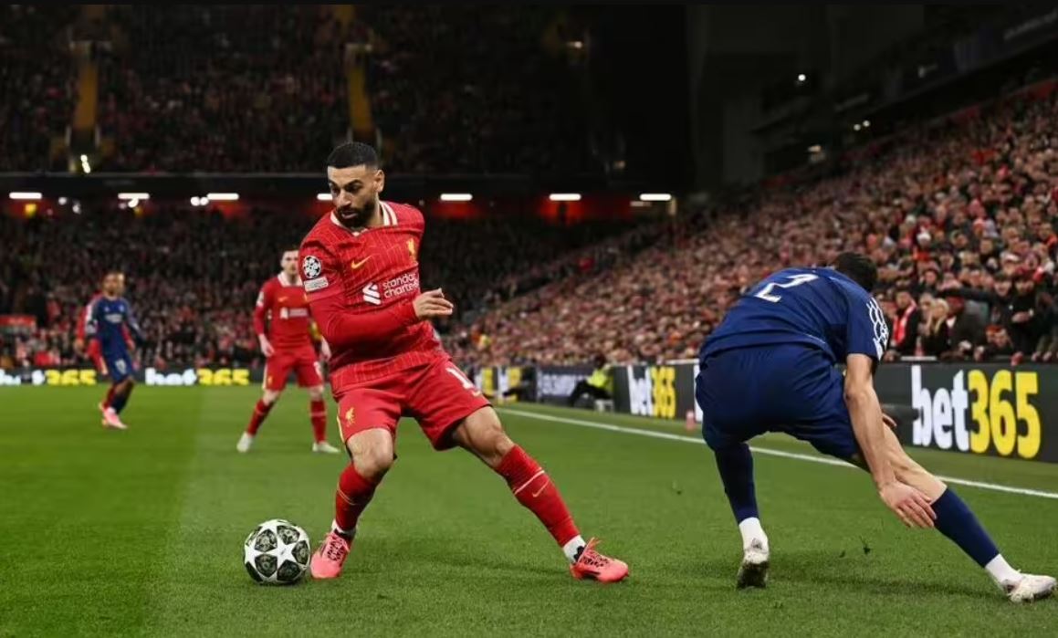 محمد صلاح من مباراة ليفربول وباريس سان جيرمان&nbsp;