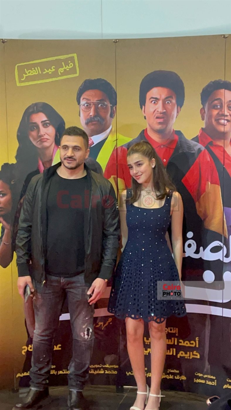 بالصور.. علي ربيع وأوس أوس والمنتج أحمد السبكي يحتفلون بالعرض الخاص لـ فيلم الصفا الثانوية بنات