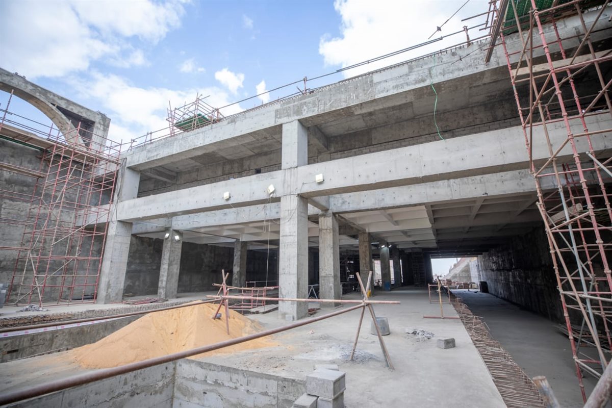 جانب من أعمال الخط الرابع للمترو
