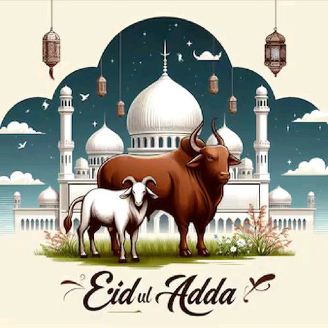 بطاقة تهنئة جاهزة لعيد الأضحى