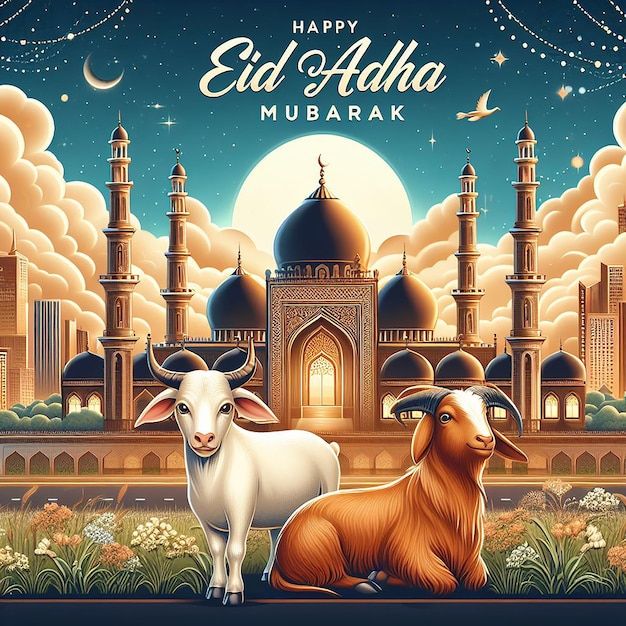بطاقة تهنئة جاهزة لعيد الأضحى