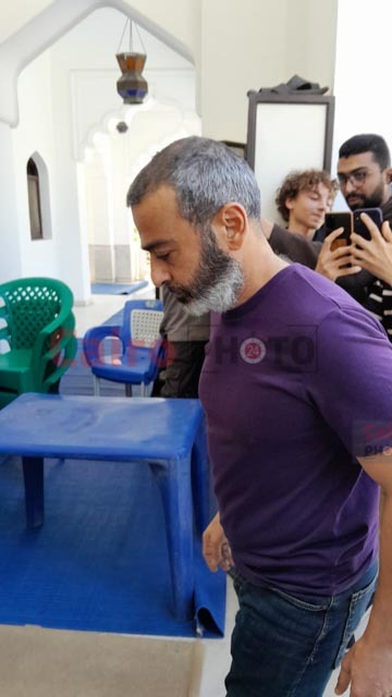 نجوم الفن في عزاء زوجة نضال الشافعي