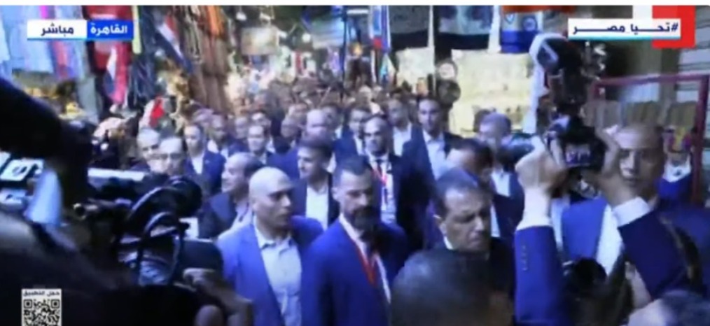 الرئيس السيسي يصطحب نظيره الفرنسي &nbsp;إيمانويل ماكرون في جولة بالقاهرة&nbsp;