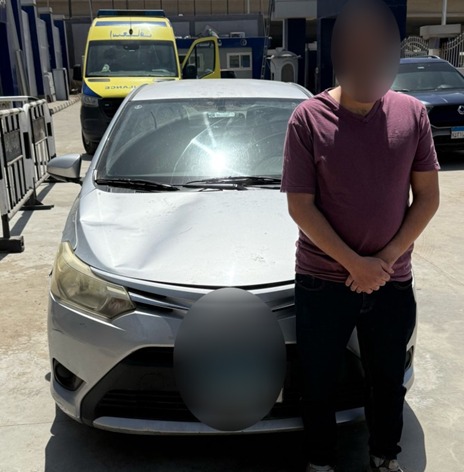 المتهم والسيارة المضبوطة&nbsp;
