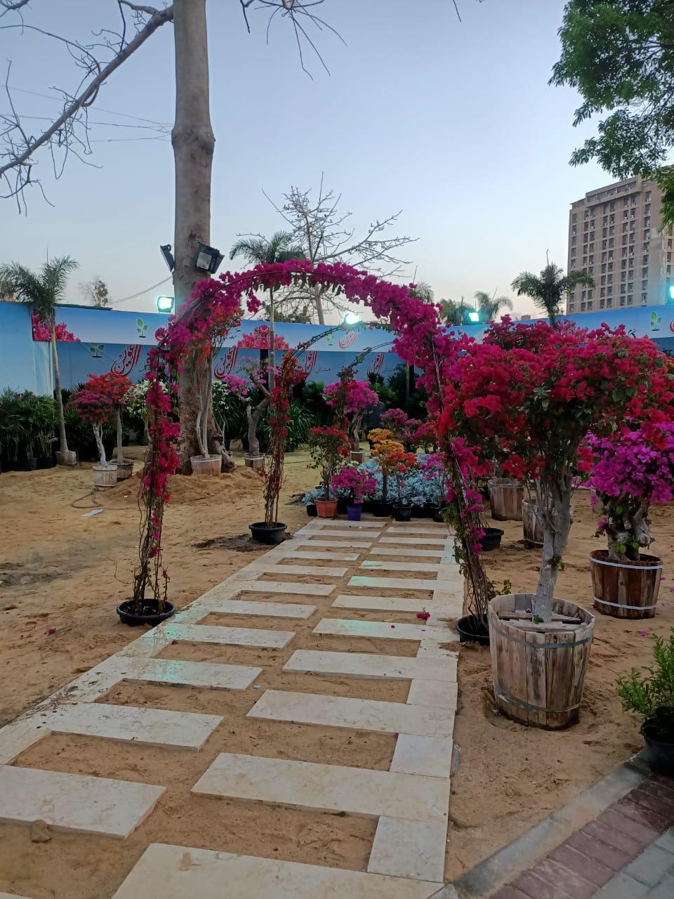 الاستعدادات النهائية لانطلاق معرض زهور الربيع