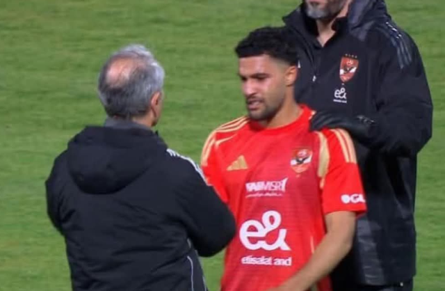 بكاء يحيي عيطة الله من مباراة الأهلي وبيراميدز في الدوري الممتاز