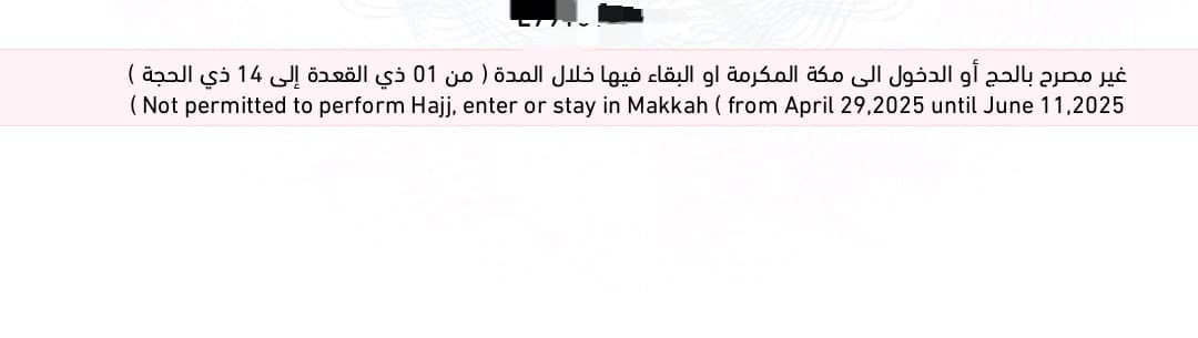 جانب من التأشيرة