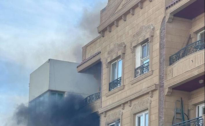 جانب من الحريق