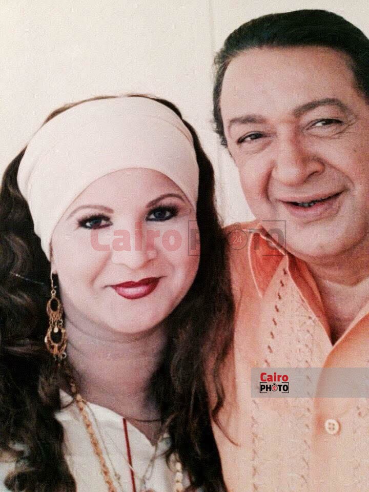 الفنان الراحل نور الشريف، والفنانة تغريد فهمي