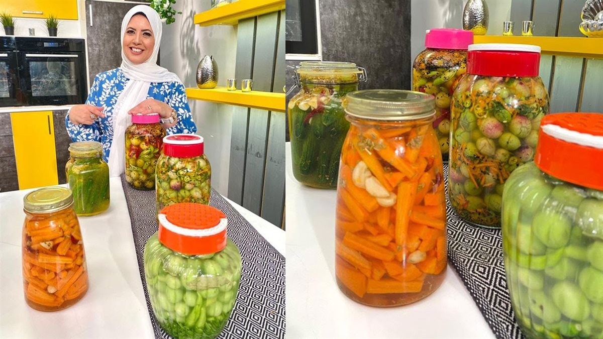 طريقة عمل مخلل الخيار فاطمة أبو حاتي