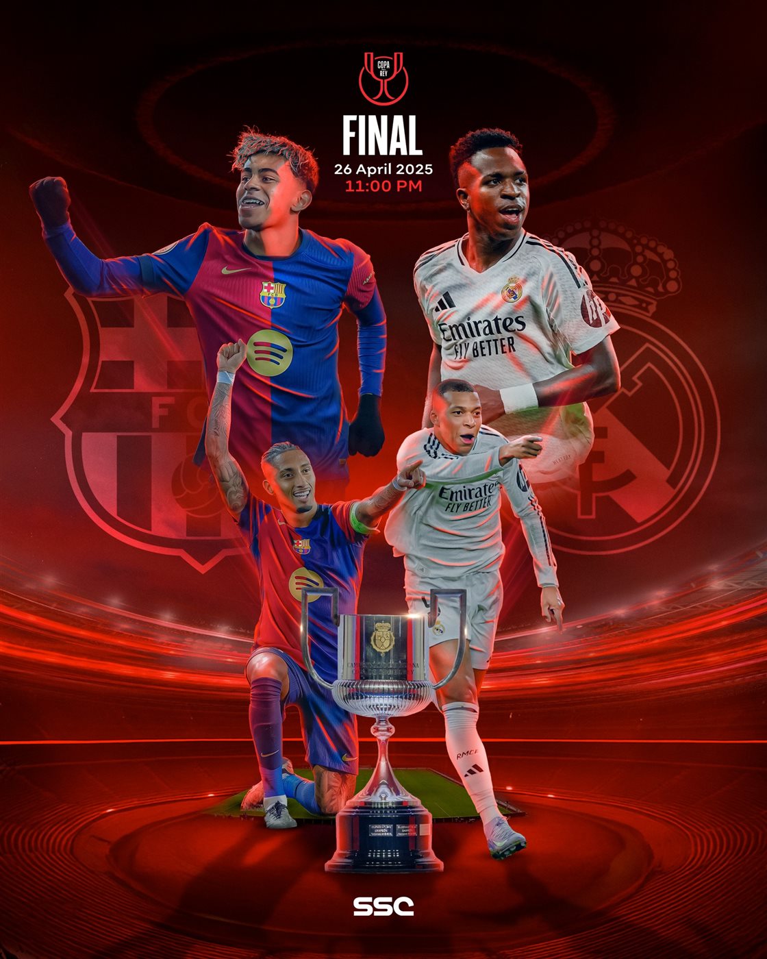 موعد مباراة ريال مدريد وبرشلونة اليوم بث مباشر في نهائي كأس ملك إسبانيا