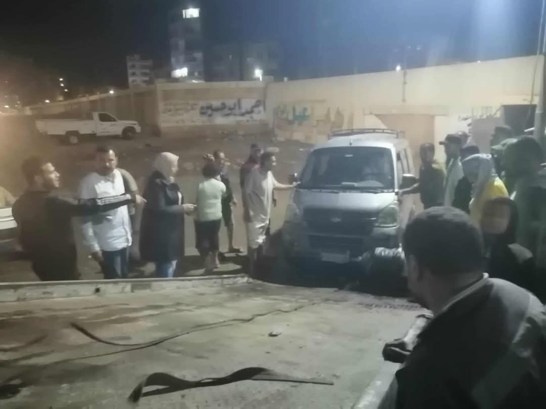 إنقاذ سيارة عالقة داخل نفق بالمنوفية بسبب شدة الأمطار&nbsp;