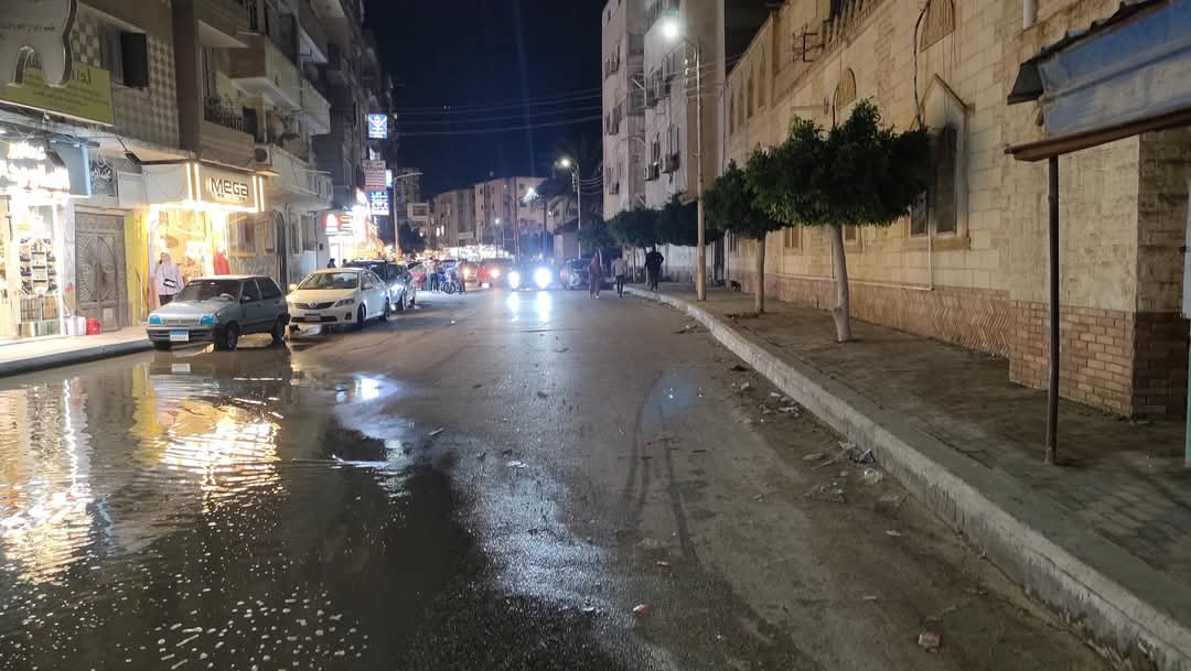مسح مياه الأمطار من شوارع كفر الشيخ&nbsp;