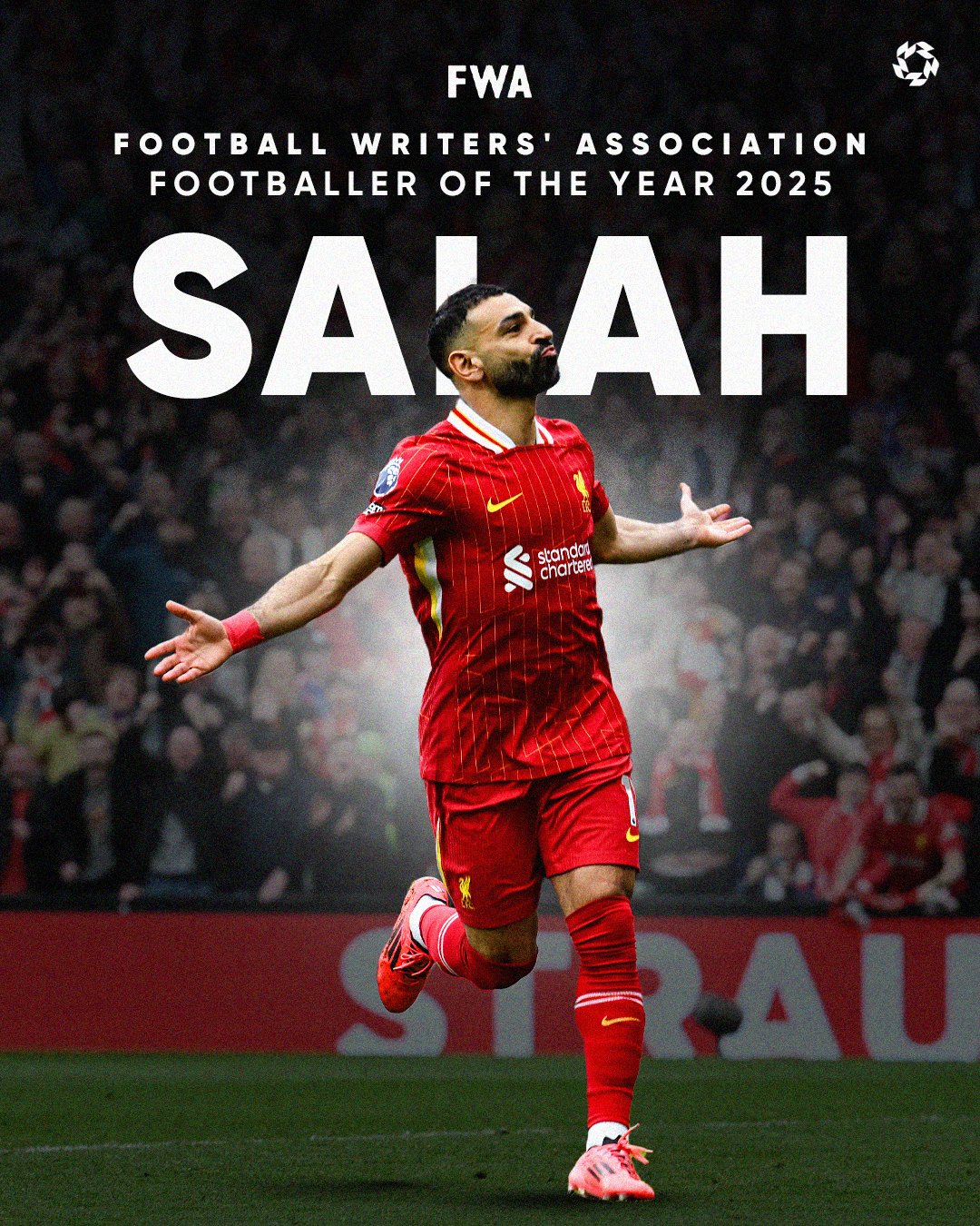 محمد صلاح يتوج بجائزة رابطة الكتاب الإنجليزية