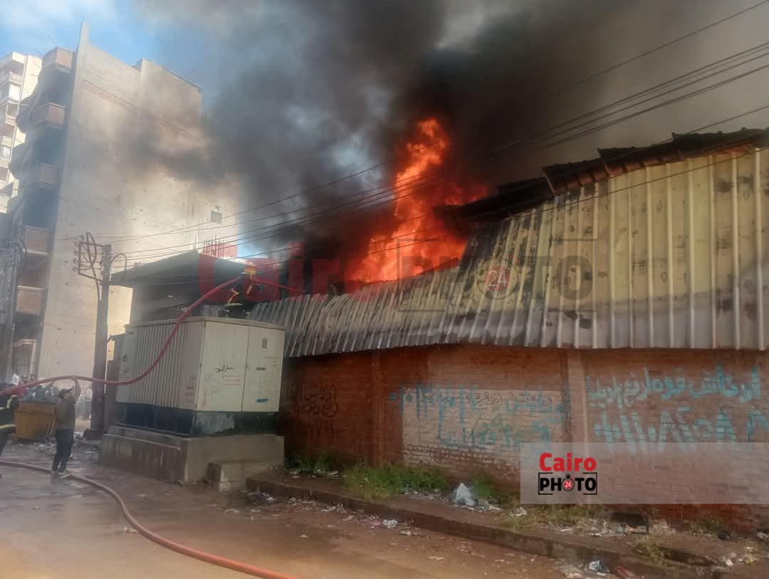 حريق بمصنع بمدينة فوه&nbsp;