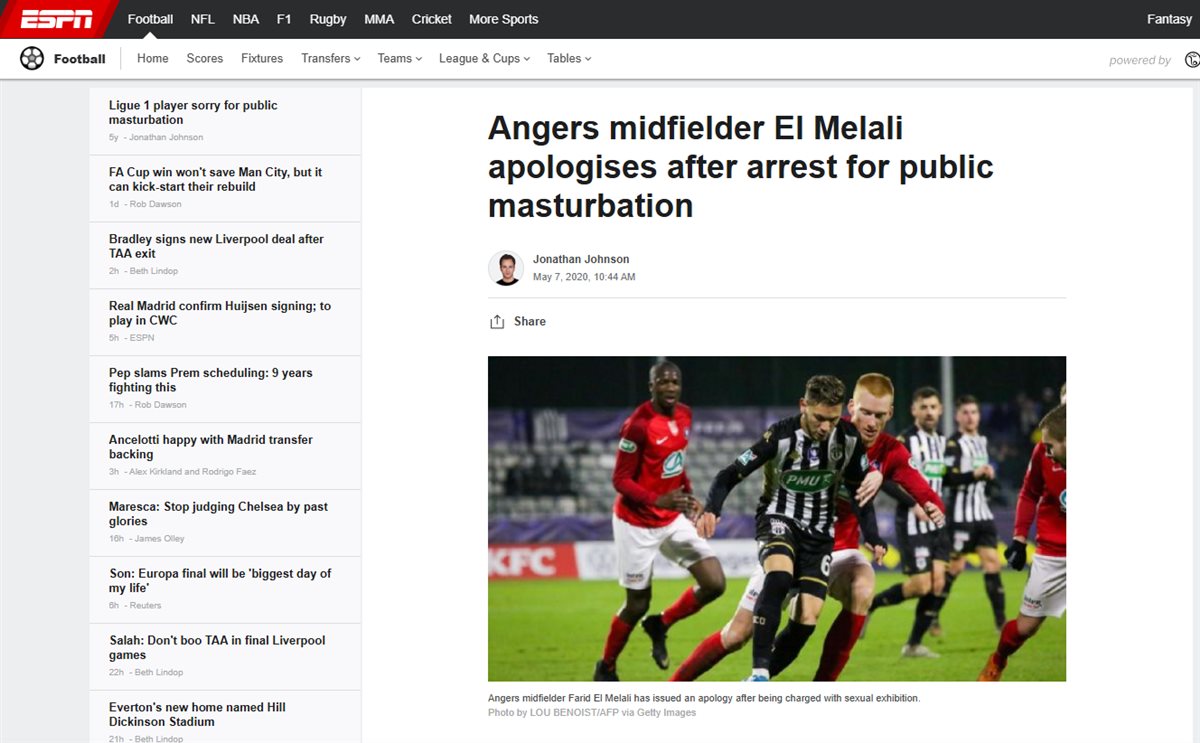 صحيفة ESPN تبرز أزمة فريد الملالي بعد اتهامه بالتحرش الجنسي&nbsp;