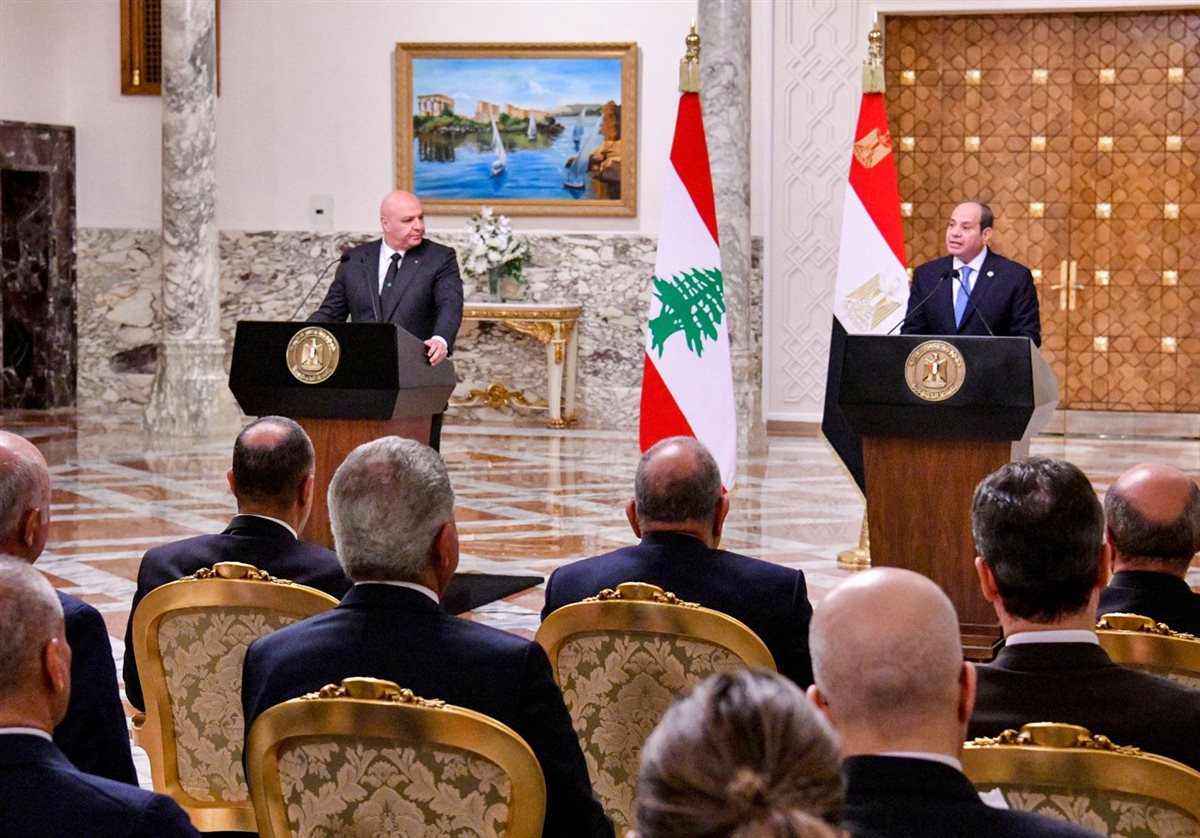 السيسي يستقبل اليوم الرئيس اللبناني جوزاف عون&nbsp;