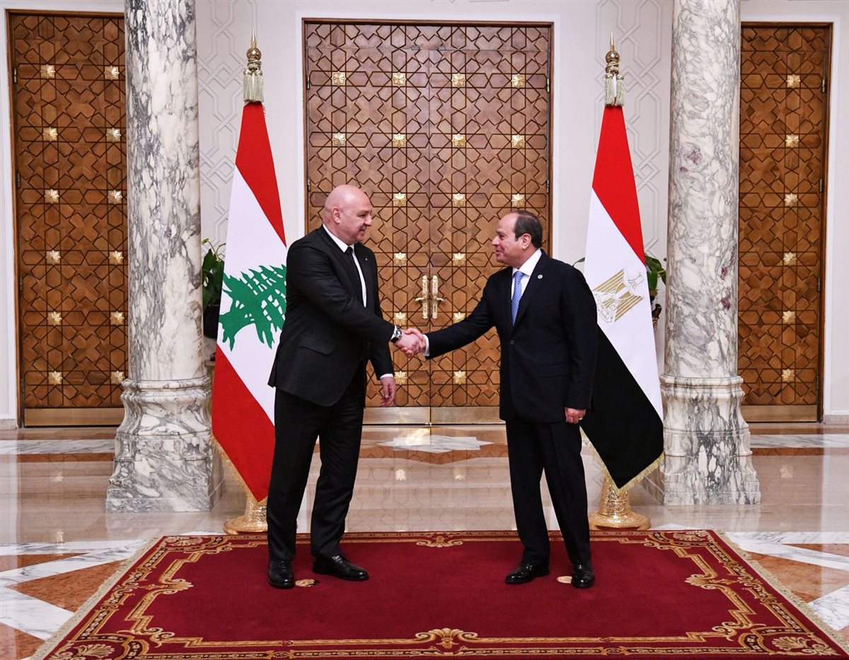 السيسي يستقبل اليوم الرئيس اللبناني جوزاف عون&nbsp;