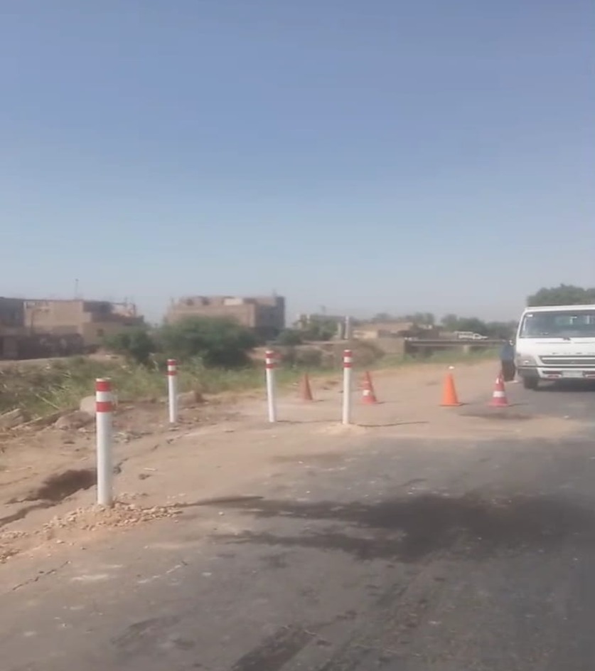 انفصال جزئي مفاجئ محدود بالطبان الترابي بطريق إسنا / الأقصر الزراعي الغربي