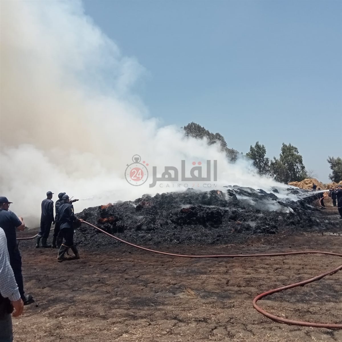 حريق في شونة كتان بقرية شبرا ملس بالغربية&nbsp;
