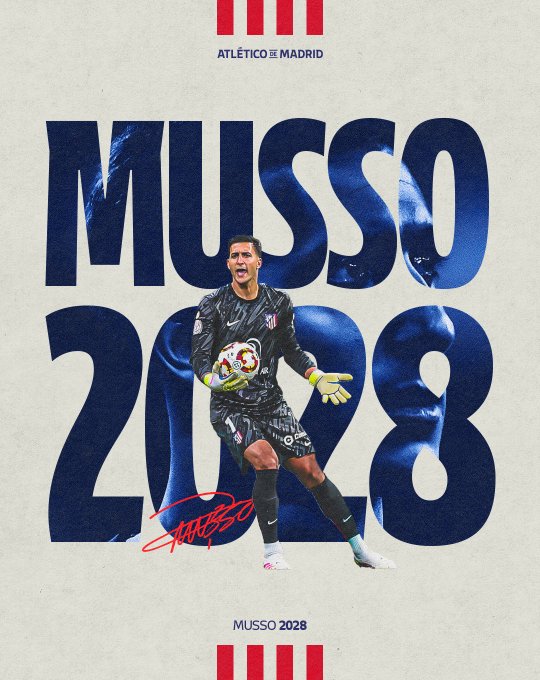 <strong>رسميًا.. أتلتيكو مدريد يتعاقد مع الحارس الأرجنتيني &nbsp;خوان موسو حتى 2028</strong>