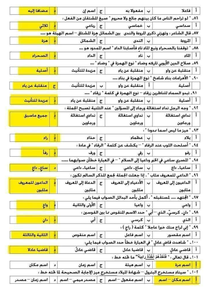مراجعة الثانوية العامة مادة اللغة العربية&nbsp;