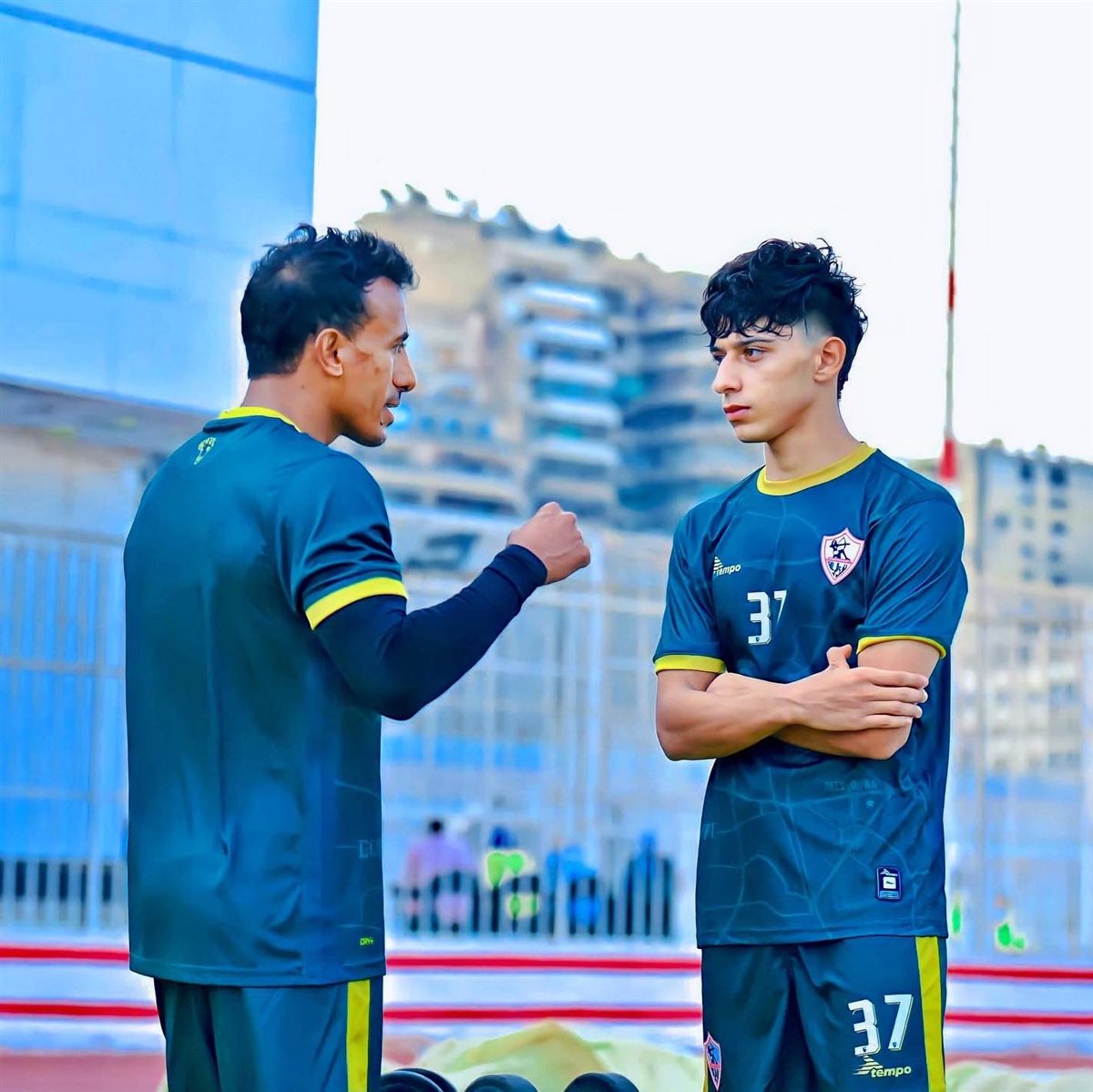كريم عبد الحق لاعب الزمالك السابق ومحمد عبد الشافي&nbsp;