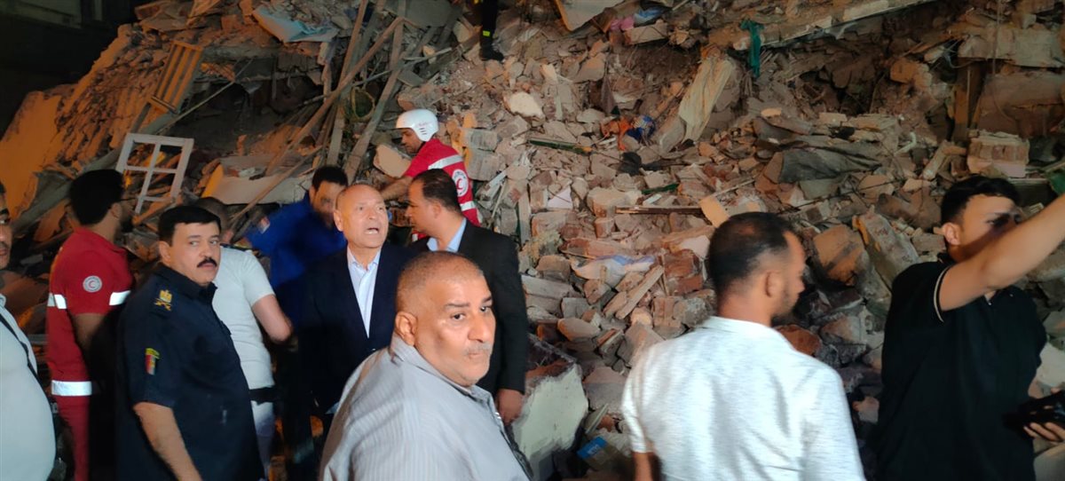 تفاصيل انهيار عقار السيدة زينب 