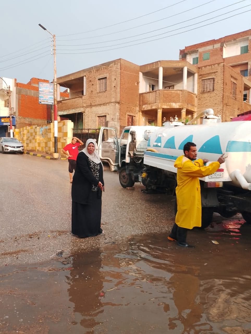 التعامل مع مياه الأمطار في المنوفية&nbsp;