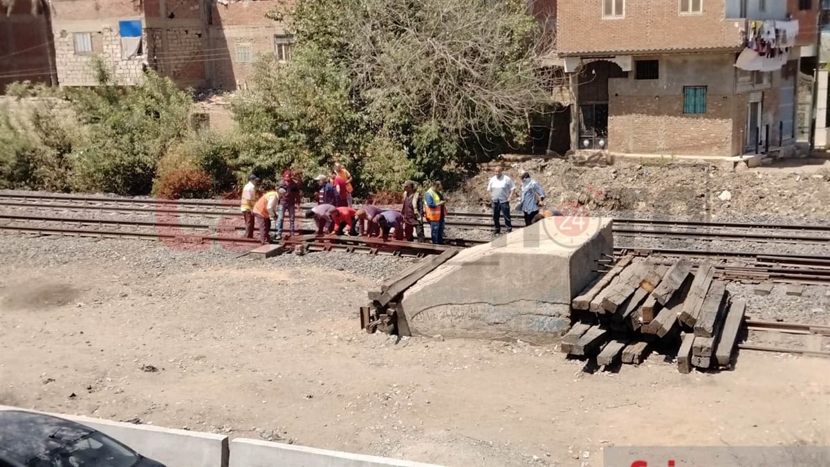 موقع حادث قطار الإسكندرية القاهرة في قويسنا&nbsp;
