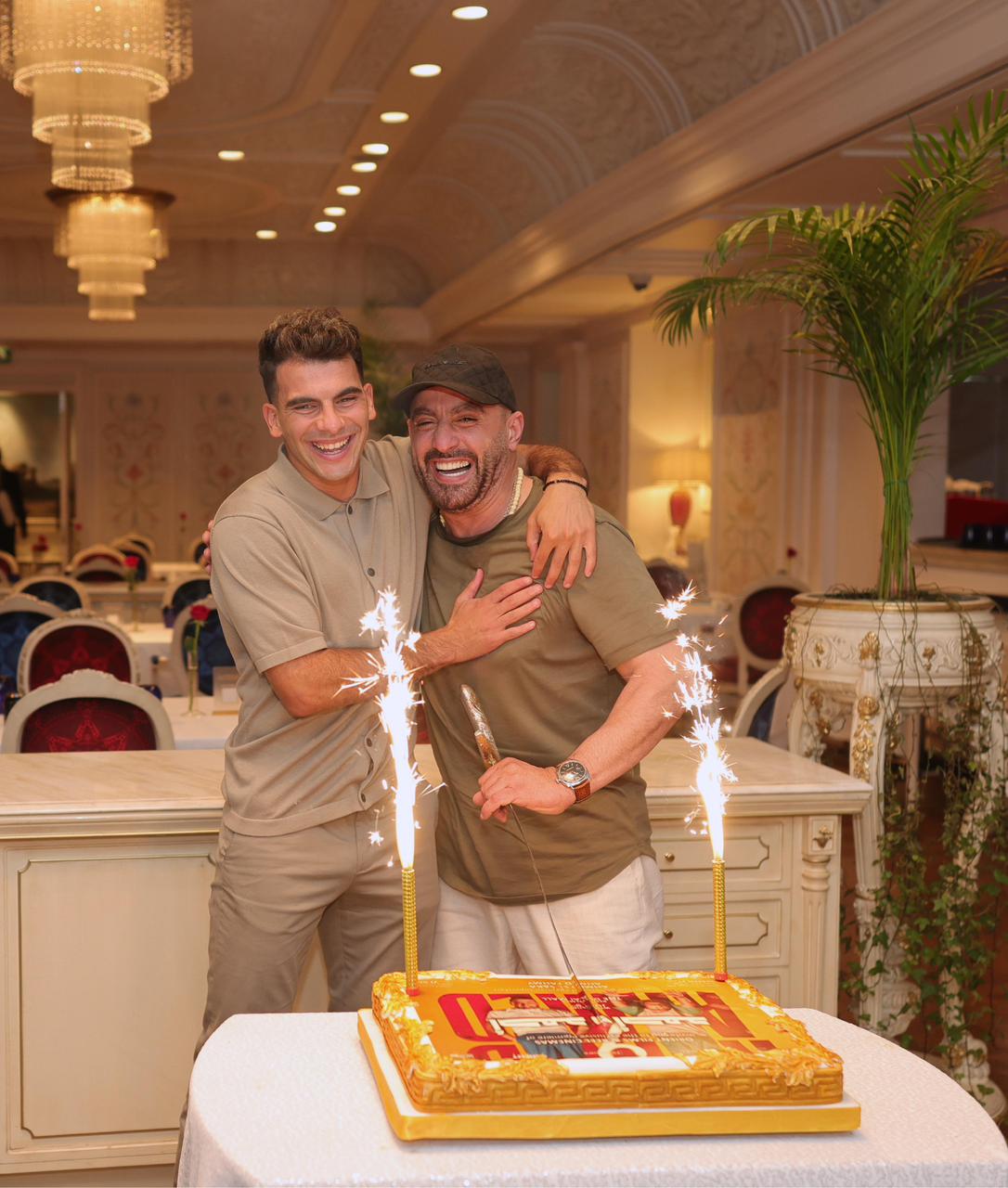 زيزو والسقا في &nbsp;فندق Palazzo Versace Dubai بالعاصمة الإماراتية دبي