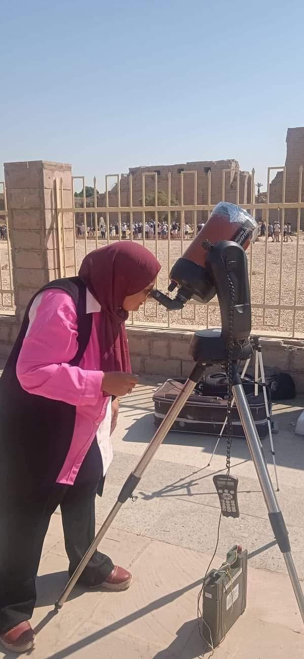 كسوف الشمس فوق معابد الكرنك