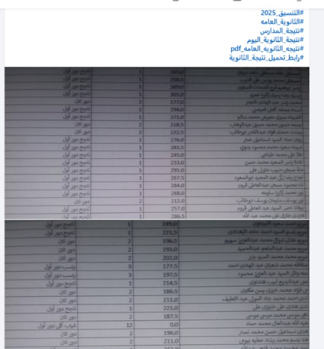 حقيقة تسريب نتيجة الثانوية العامة 2025&nbsp;