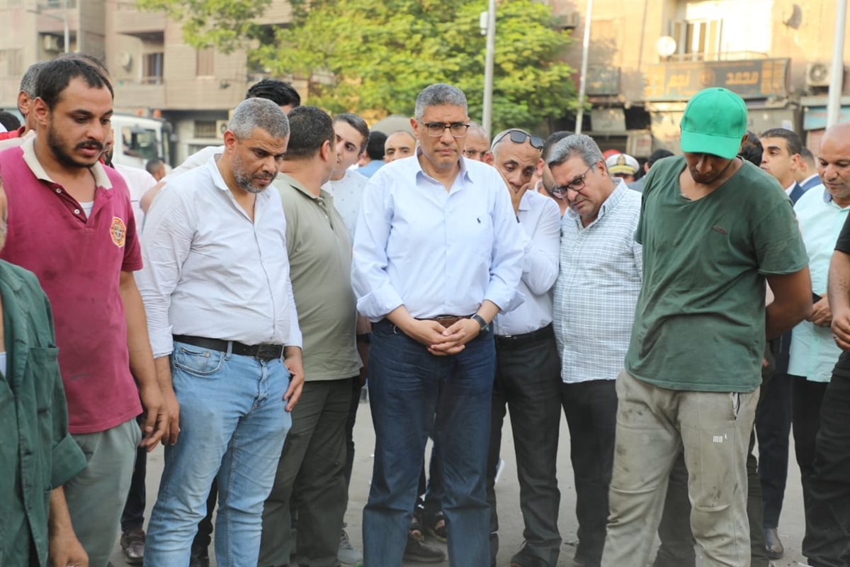 محافظ الجيزة يتابع عودة المياه والكهرباء للمناطق المتضررة&nbsp;