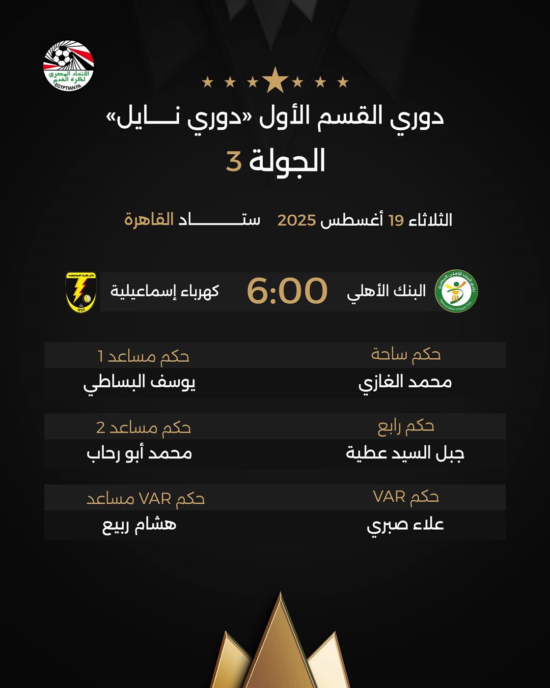 مباراة البنك الأهلي وكهرباء الإسماعيلية