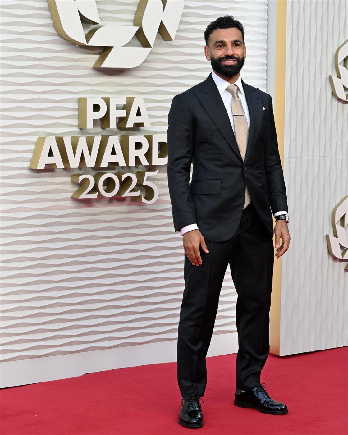 محمد صلاح خلال وصوله حفل توزيع جوائز رابطة اللاعبين المحترفين<br>&nbsp;