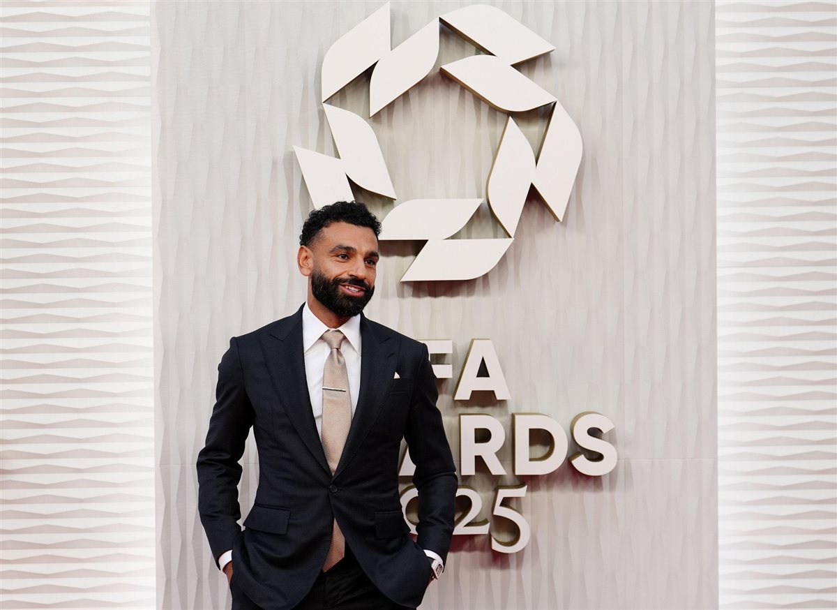 محمد صلاح خلال وصوله حفل توزيع جوائز رابطة اللاعبين المحترفين<br>&nbsp;