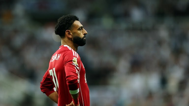 محمد صلاح من مباراة ليفربول ونيوكاسل في الجولة الثانية لمسابقة الدوري الإنجليزي الممتاز 2025 - 2026