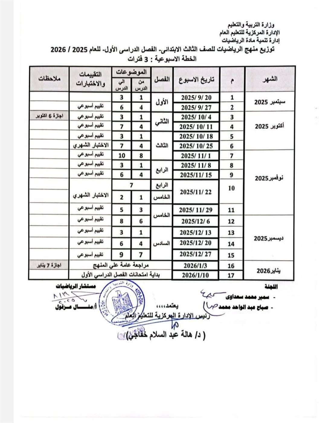 منهج الرياضيات للمرحلة الابتدائية&nbsp;