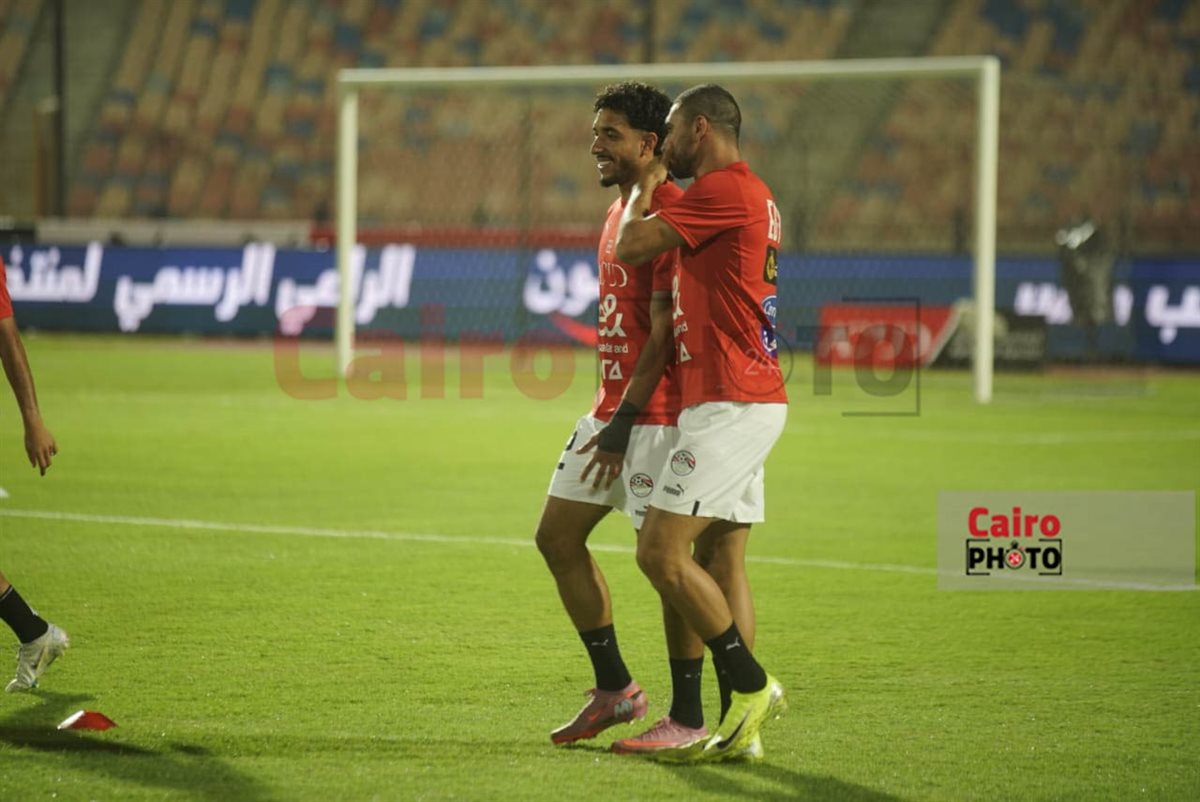 &nbsp;أجواء مرحة في مران منتخب مصر استعدادًا لمواجهة إثيوبيا
