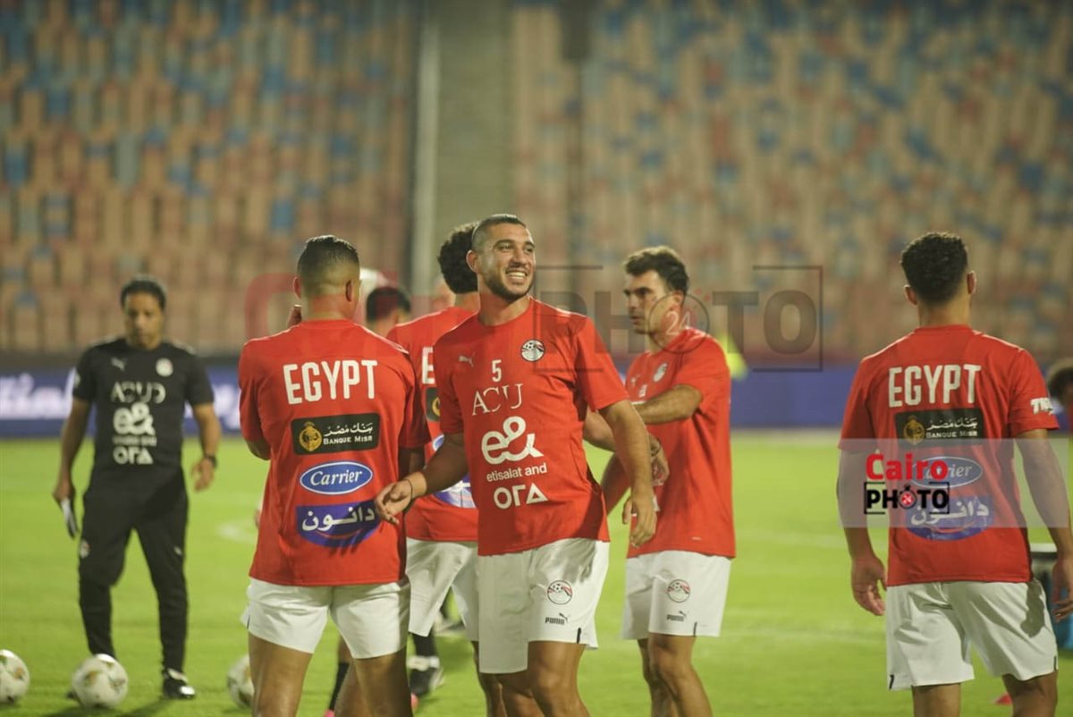 &nbsp;أجواء مرحة في مران منتخب مصر استعدادًا لمواجهة إثيوبيا