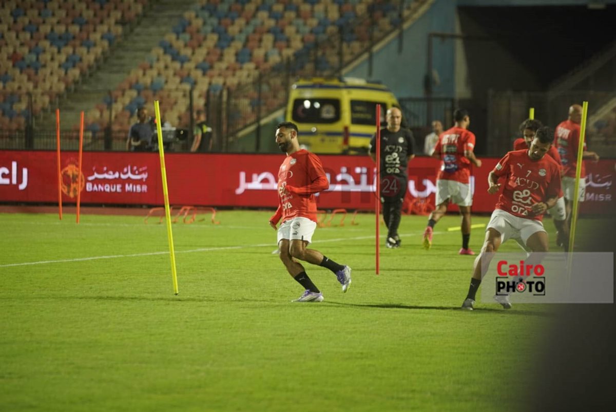 &nbsp;أجواء مرحة في مران منتخب مصر استعدادًا لمواجهة إثيوبيا