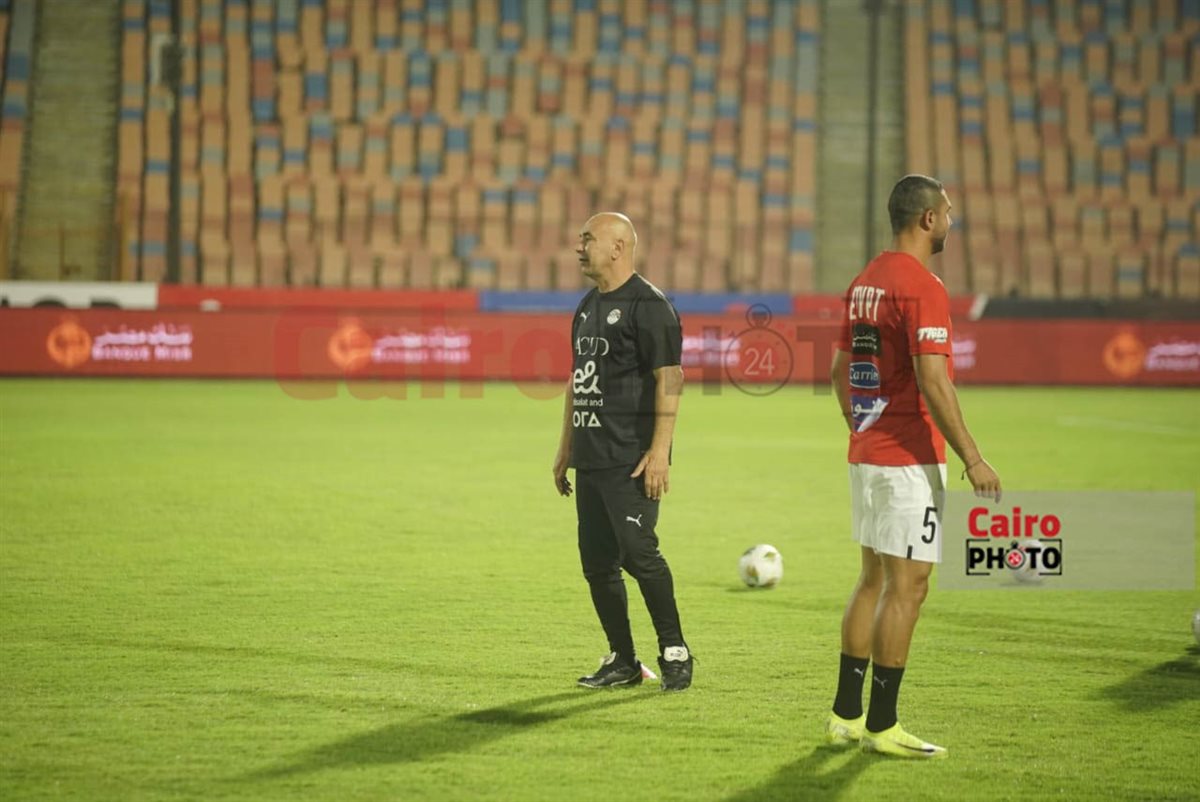 &nbsp;أجواء مرحة في مران منتخب مصر استعدادًا لمواجهة إثيوبيا